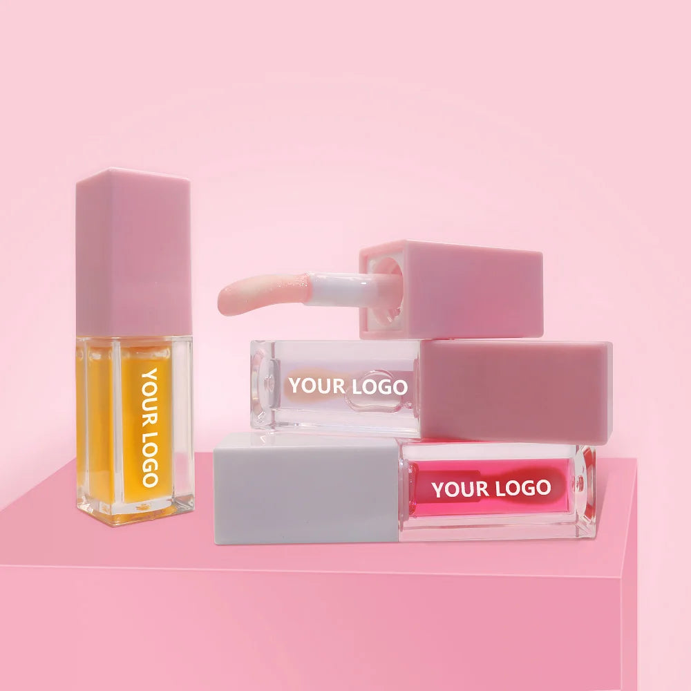 Vegan Private Label Custom Logo Vitamin E Lipgloss Balm Vendor Cosmetics Makeup Moisturizing Tint Lip Gloss Oil
