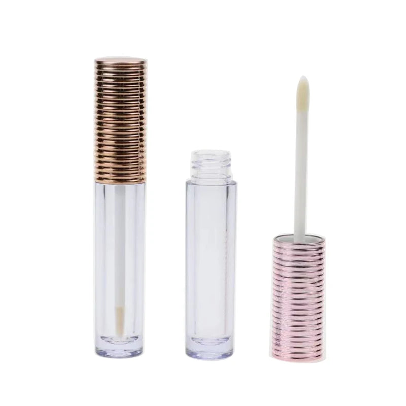 New Unique Rose Gold Lip Gloss Tubes Fashionable 5ml Empty Cosmetic Container with Round Lid Bulk TKB Base for Lip Gloss