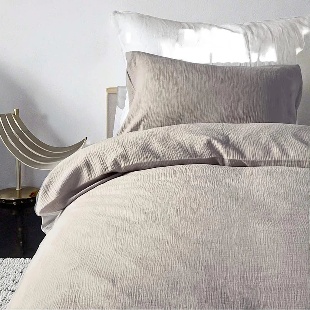 135x200cm Muslin Bed Linen Oeko-Tex Certified Super Soft Breathable Cotton Duvet Cover Woven Modern Style for Home Use