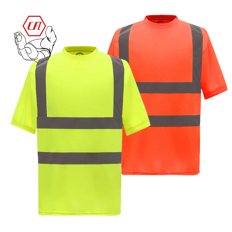 Hi Vis ANSI Class 3 High Reflective Safety Clothing Lime Orange Short Long Sleeve High Visibility T Shirt