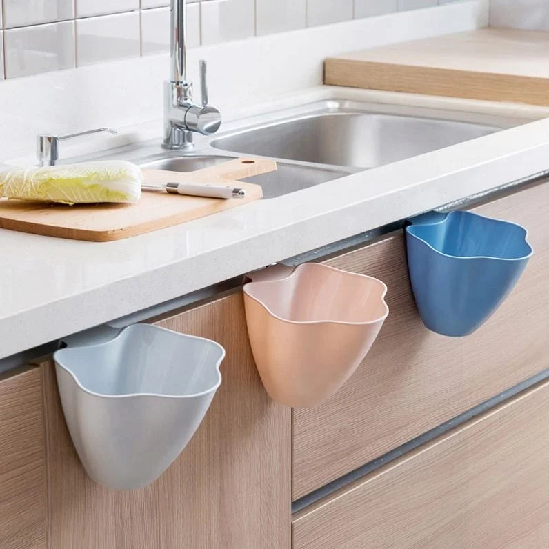 New Kitchen Cabinet Door Hanging Trash Garbage Bin Can Rubbish Container Garbage Organizer Debris Container