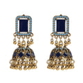 Retro Indian Ethnic Gold Color Carved Round Earring Classic Ethnic Water Drop for Women Wedding Jewelry