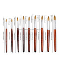 Professional Kolinsky 100% Nail Acrylic Brush Private Label Quality Brush Nails Acrylic Classical Sable Hair Red Wood Nail Brush