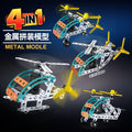 Mechanical Metal 3D Puzzle Metal Crafts Assembly Building Model Kits Aircraft Helicopter STEM DIY Puzzle for Kids Adults