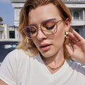 82159 New Custom Logo Fashion Ladies Optical Frame Colorful Frame TR Round Frame Anti Blue Light Glasses Women Eyewear