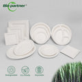 OEM Logo Plate Round Disposable Sugarcane Bagasse Degradable Non-toxic Customized Size Plates for Camping Parties