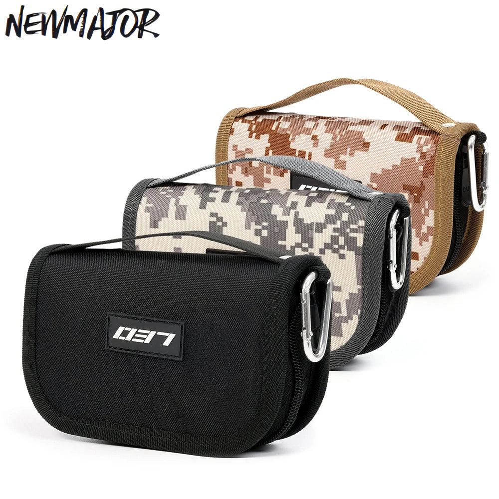 NEWMAJOR Portable Lures Spinner Baits Case Spoon Lures Bag Tackle Box Fishing Accessories Storage Case Portable Lure Carry Bag