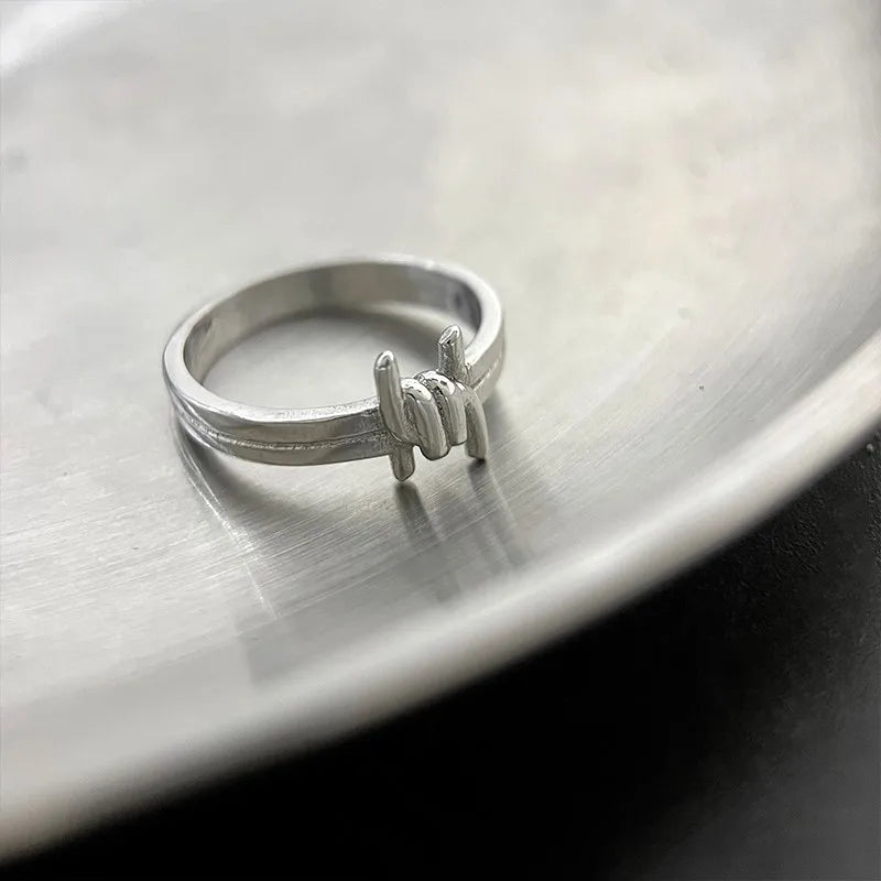 VAF Personalised Popular Unique Minimalist Thorns Ring Trending Stainless Steel Punk Stylish Fashion Rings for Men