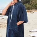Long Sleeve Warm Beach Surf Changing Poncho Robecustom Hooded Change Poncho Towel with Zip