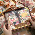 153pcs Per Set Nature Mark Series Retro DIY Decorative Stickers Large Capacity Gift Box Bottoming Collage for Handbooks Enhanced