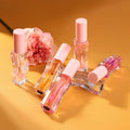Custom logo Lip Plumping Oil Vegan Cute Pink Changing Color Lip Gloss Moisturizing Glitter Lip Oil Makeup Wholesale