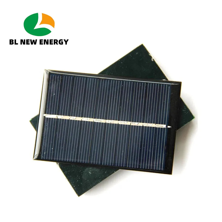 BUHESHUI 0.6W Mini Solar Cell 5V Solar Panels Rectangle Epoxy Solar Module for 3.7V Battery Charging DIY Solar Toys 84*56MM