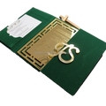 Hot Selling Elegant Green Velvet Hardcover Wedding Invitations Laser Cut Mirror Name Tag Acrylic Card Engraved Text Custom Logo