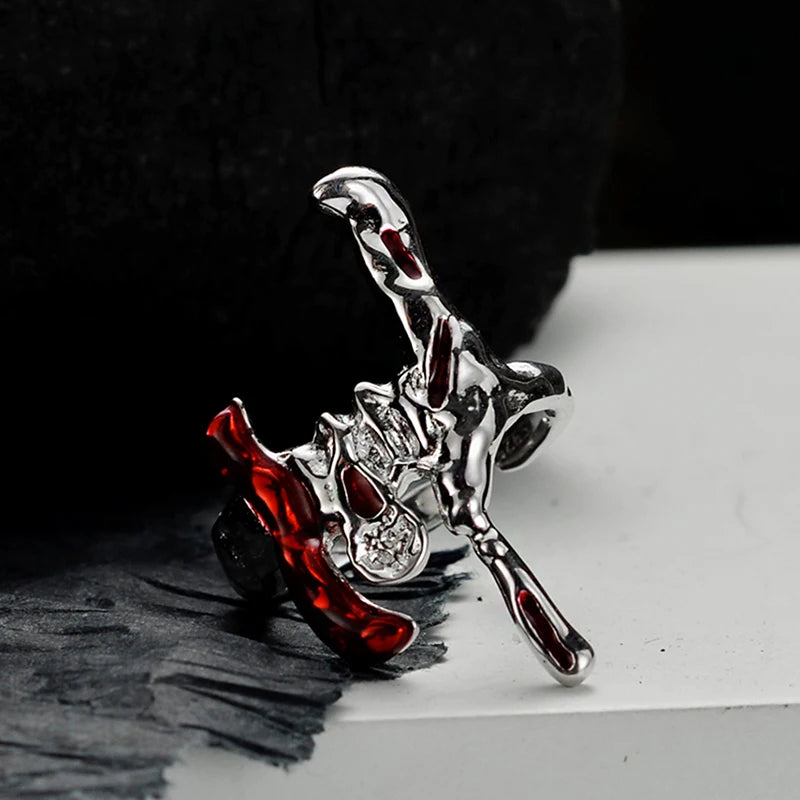 ICEBELA Jewelry 925 Sterling Silver Western Style Small Luxury Irregular Ring Female Opening Enamel Color Index Finger Ring