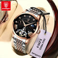 Quartz Watch POEDAGAR New Fashion Casual Stainless Steel Men's Watch Top Brand Luxury Sport Wrist Luminous Waterproof Quartz Men