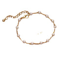 Trendy Gold Plated Baroque Beaded Bracelet for Women for Party or Gift Elegant Pearl Chain Stitching Jewelry