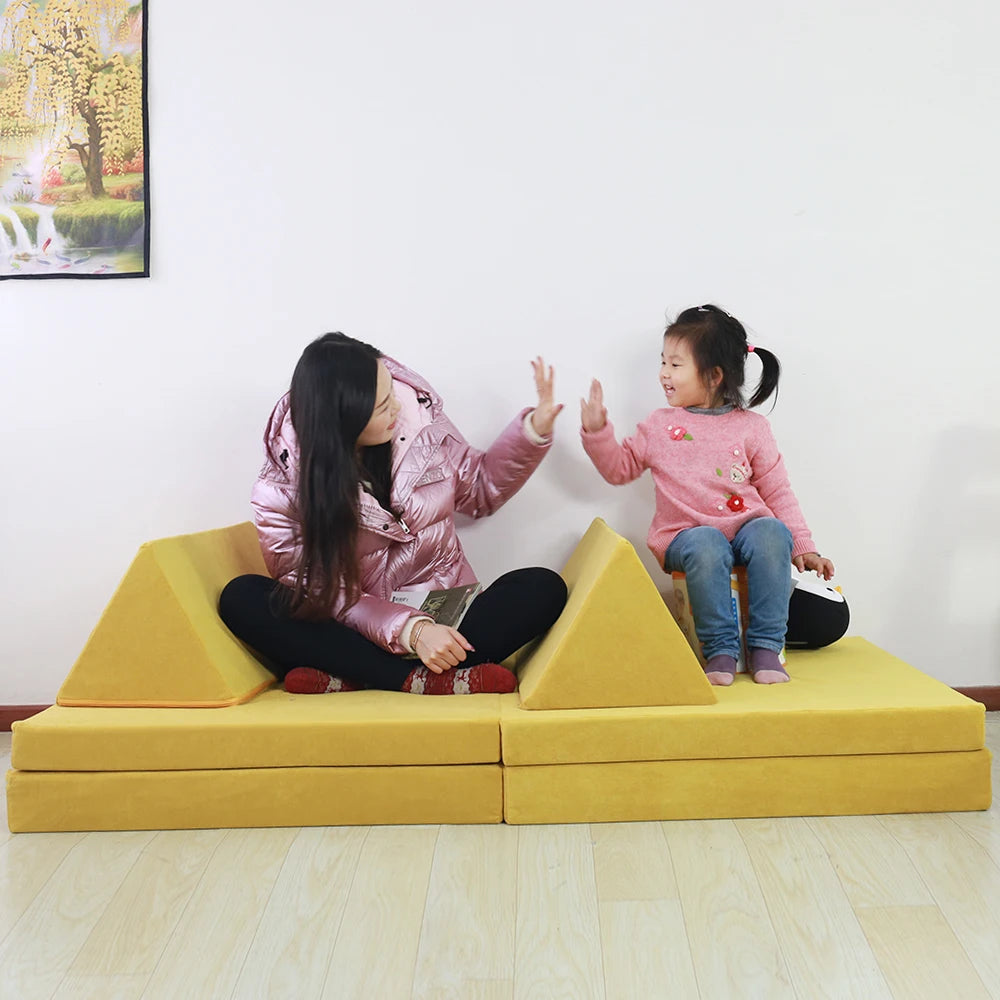 New Promotion Kids Play Configurable Modular Toy Foam Filling Sectional Modern Couch Living Room Sofa Set