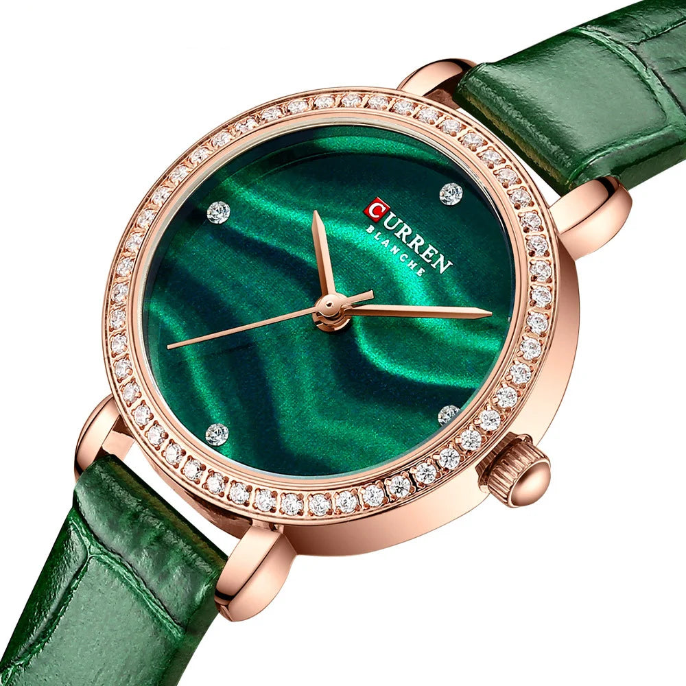 CURREN 9083 Relogio Feminino Fashion Starry Sky Dial Bracelet Female Watches Women Simple Quartz Leather Lady Watch Wrist