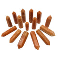 Wholesale natural folk crystal crafts sunstone towers orange quartz wands point for decoration