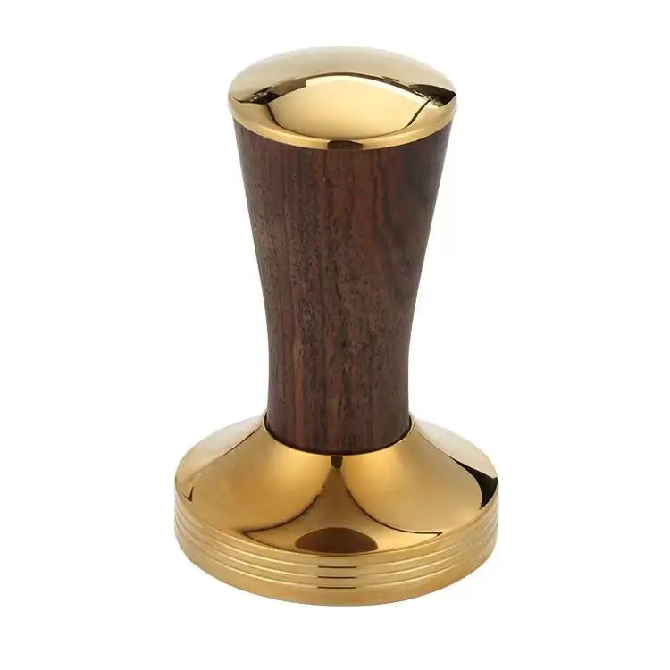 Free Logo Top Selling  Gold Plated Base Stainless Steel Coffee Tools Coffee Tamper