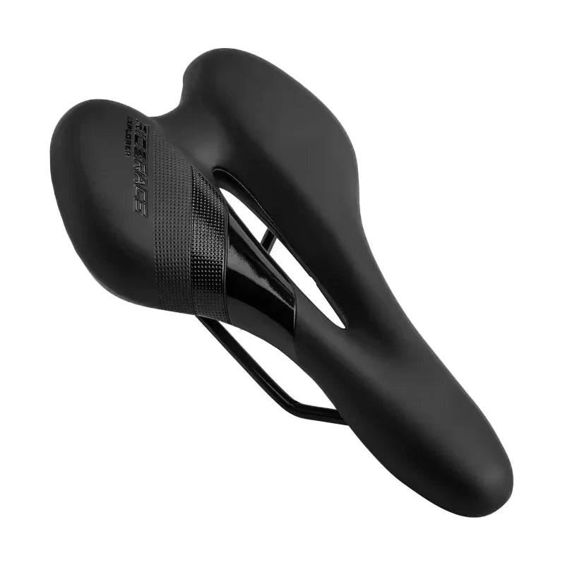 RIDERACE Bicycle Saddle Perforated Sponge MTB Mountain Bike Seat Comfortable Soft Cycling Cushion Exercise Bike Saddle for Men