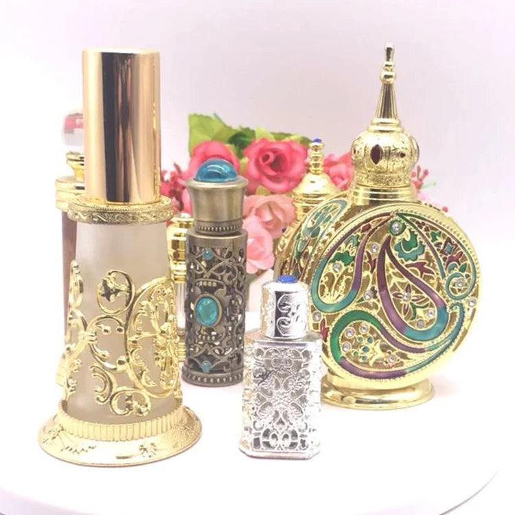 Wholesale High End Unique 30ml Metal Arabic Style Perfume Arabic Oil Bottle