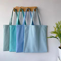 Wholesale Custom Print Logo Reusable Shopping Tote Bag Large Amount Stock Plain White Cotton Canvas with Long Rope Handle Cheap