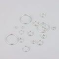 Customized Wholesale 925 Sterling Silver Round Open Split Ring Nose Jump Ring Multiple Size for Jewelry Accessories DIY Making