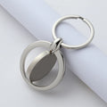 Promotional Gift Rotate Metal House KeyRing Luxury Circle Tag Key Chain in Bulk Engrave Logo Blank Custom Heart Metal Keychain
