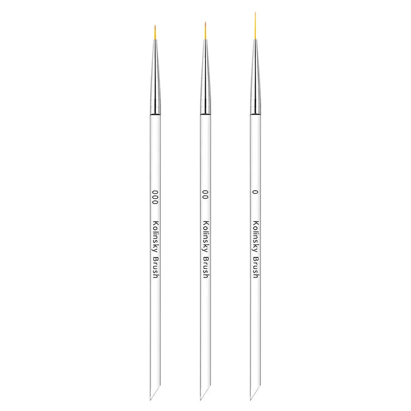 7/9/11mm  Detail Painting  Kolinsky Gel Nail Art Line Painting Brushes