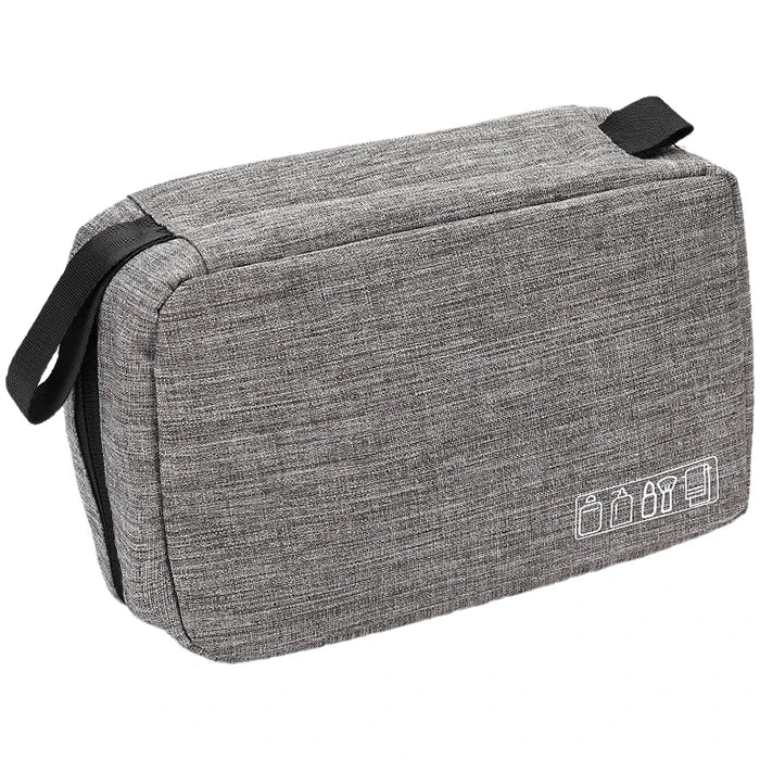 Private Label Waterproof Polyester Travel Makeup Cosmetic Bag Multi-Function Package Box with Zipper Closure Letter Pattern