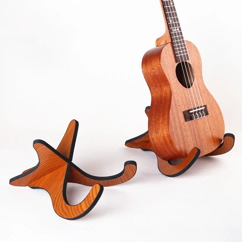 Folding Good Quality Wood Violin and Ukulele Stand