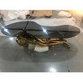 Interior Home Furniture Decorate Modern Metal Abstract Art Dining Table Stainless Steel Anomaly Table