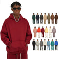 Factory Wholesale Popular Custom Heavyweight 350GSM Cotton Polyester Blank Fleece Pullover Hoodie Oversized Men's Autumn
