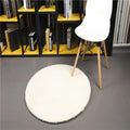 Fluffy Short Fur 2cm Pile Faux Rabbit Fur Rug Fake Fur Seat Cushion Carpet Round Shape