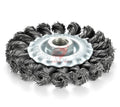 Zhenda Competitive Price Stainless Steel Finishing Wire Brush with Threaded Hole