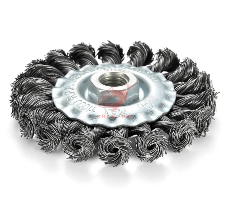 Zhenda Competitive Price Stainless Steel Finishing Wire Brush with Threaded Hole
