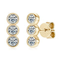 New Arrival IGI Certified 925 Sterling Silver Bezel D Color Moissanite Climber Earrings for Women Original Piercing Design