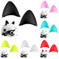Detachable Silicone Cat Ears Motorbike Accessories for Helmet Ski New Motorcycle Helmets with Eye-catching Horns