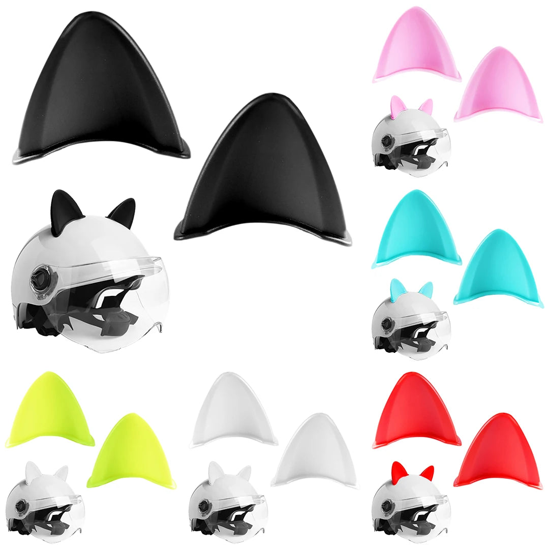 Detachable Silicone Cat Ears Motorbike Accessories for Helmet Ski New Motorcycle Helmets with Eye-catching Horns