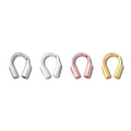 Good Quality Sterling Silver 925 Wire Protector Cable Thimbles Clasps Connector for Making Jewellery Accessories Supplies