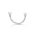 Simple Adjustable 925 Sterling Silver Pearl Smile Finger Rings for Women