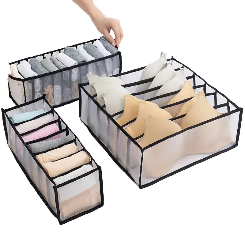 Magic Drawer Clothes Jeans Storage Box Sorting Box Wardrobe With Clothes Drawer Mesh Divider Box