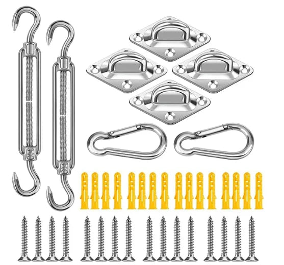 Heavy Duty 304/316 Stainless Steel Sun Shade Sails Installation Accessory Sun Shade Sail Hardware Kit