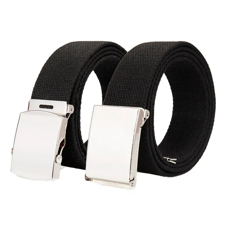 Stock Mens Colorful Cotton Fabric Cotton Canvas Webbing Belt
