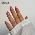 Easywell New Arrival Luxury Gradient Soft Gel Nails Custom Korea Soft Gel Nail Tips Private Label Glametic Press on Nails