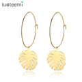 SP-LAM Good Quality Indian Gold Plated Stainless Steel Huggie Fashionable Hoop Earrings for Women
