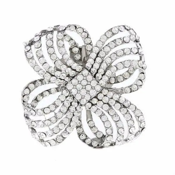 Newest Rhinestone Four Leaf Clover Crystal Detachable Shoe Clips for Women Wedding Party High Heels Metal Accessory Ornament