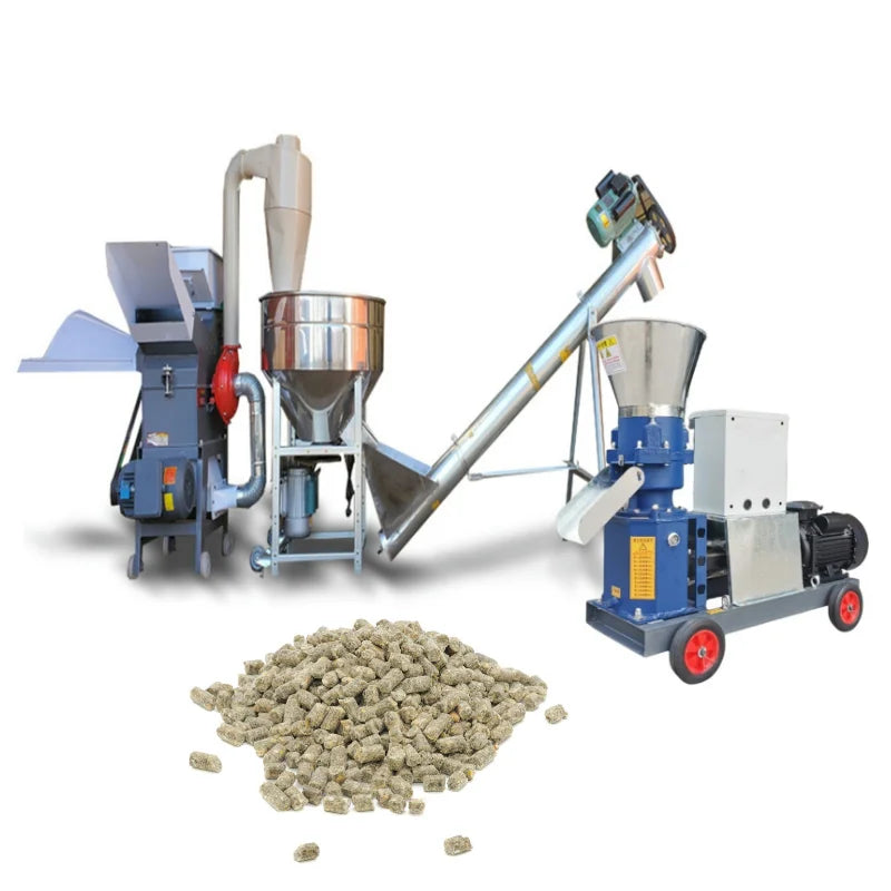 Custom Pig Dog Chicken Duck Goose Animal Pet Feed Making Production Processing Extruder Pellet Machine Big Feed Pellet Machine
