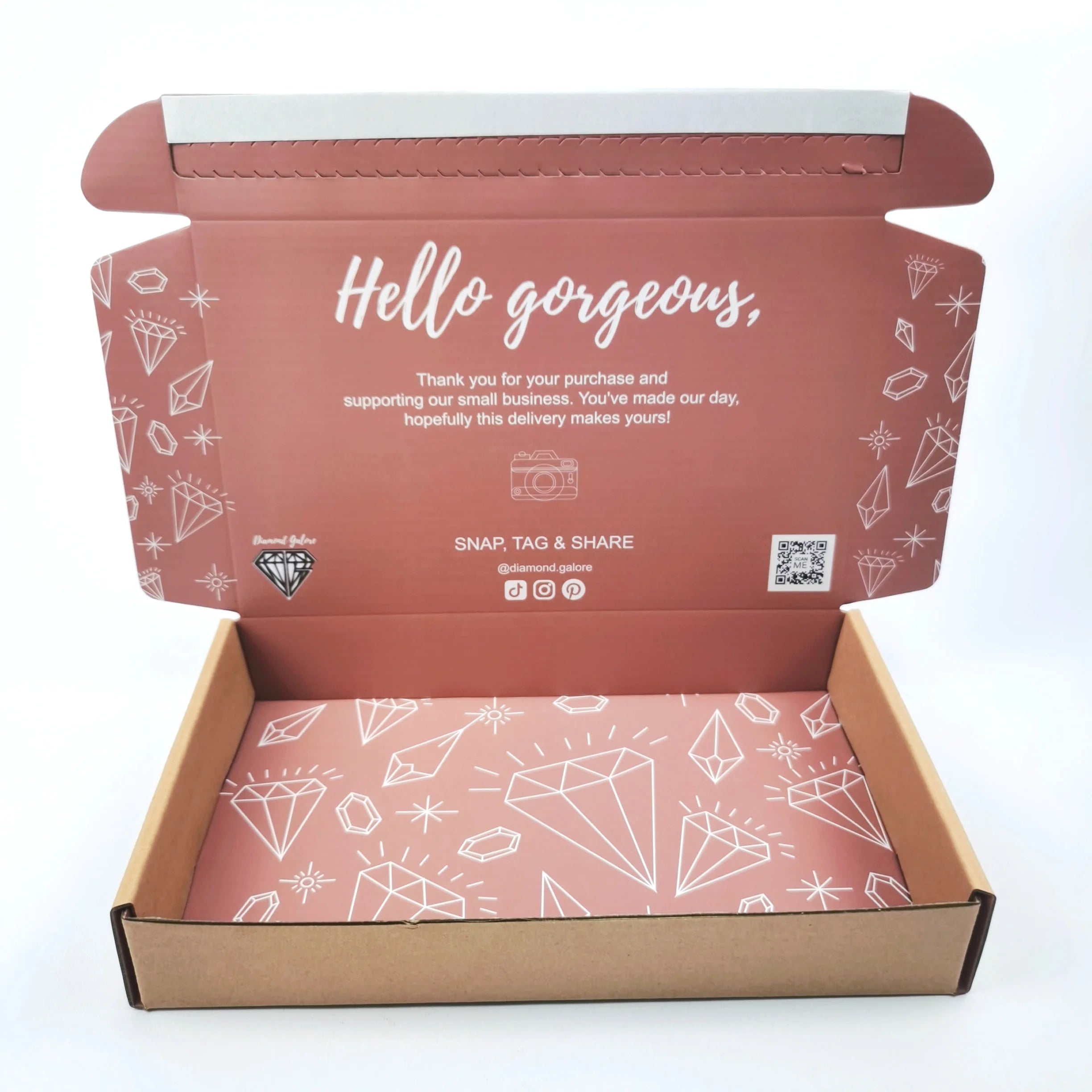 Brown Kraft Jewelry Shipping Package Small Corrugated Paper Box